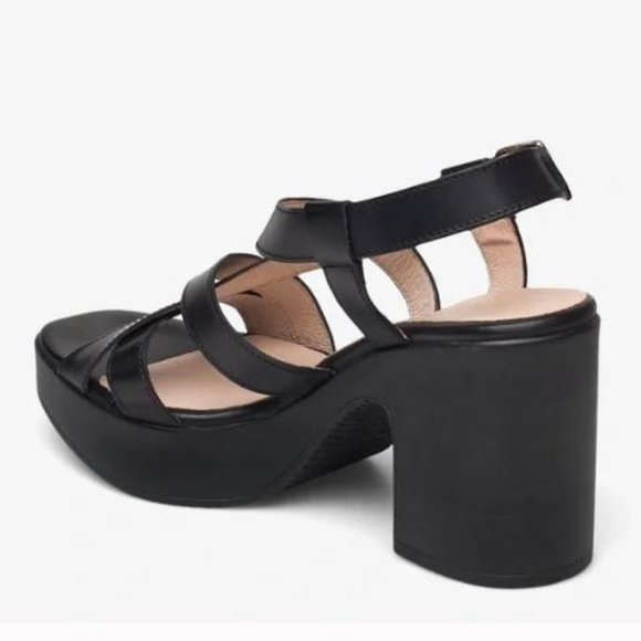 NEW Wonders black leather strappy sandals 38 ( 8 US ), 40 ( 10 US ), 41 ( 11 US) - Picture 3 of 7